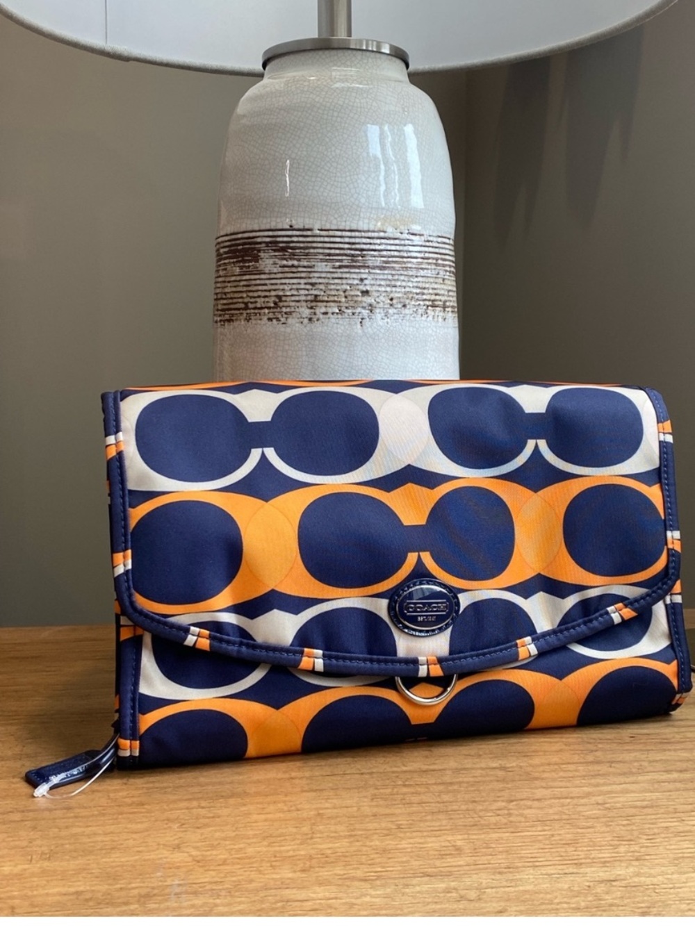 Coach Signature Foldover Travel Cruise Trifold Pouch - Picture 7 of 7